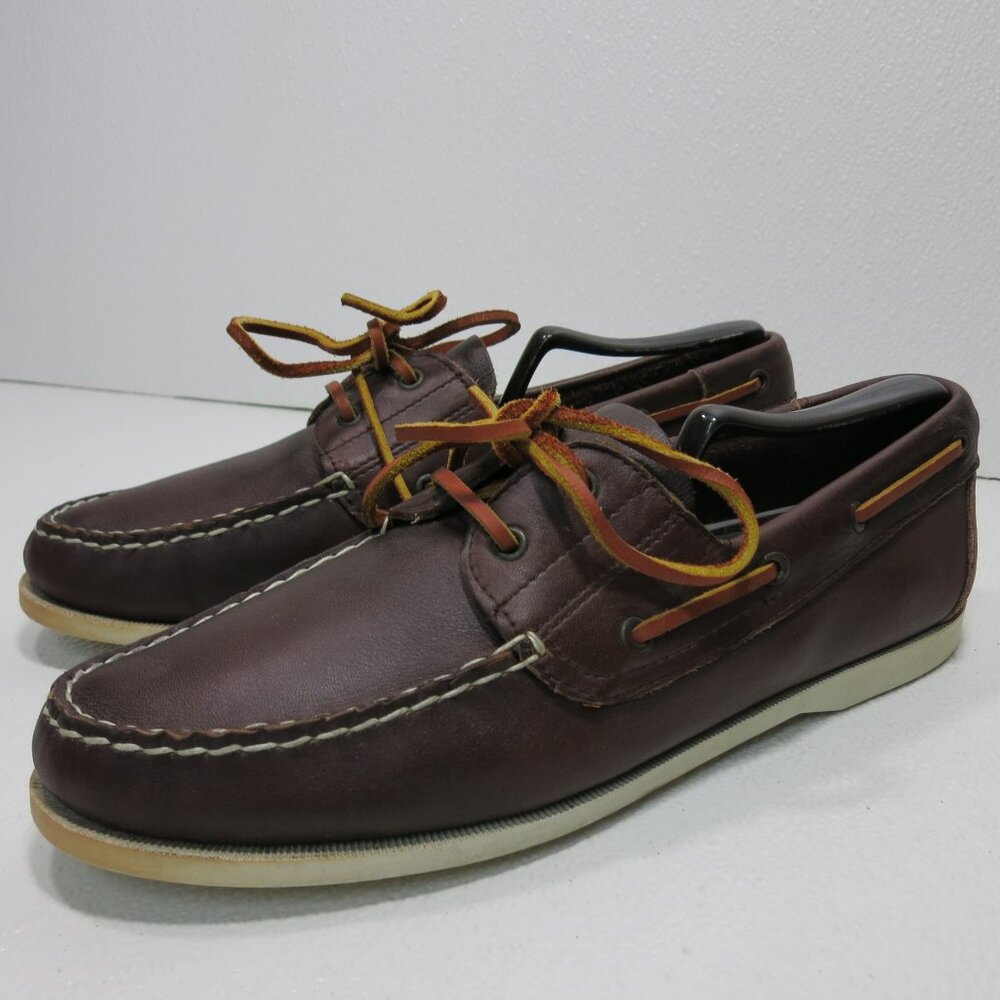 Bass Seabound Leather Men's Nautical Casual Deck Boat Shoes Footwear Sz 11 M